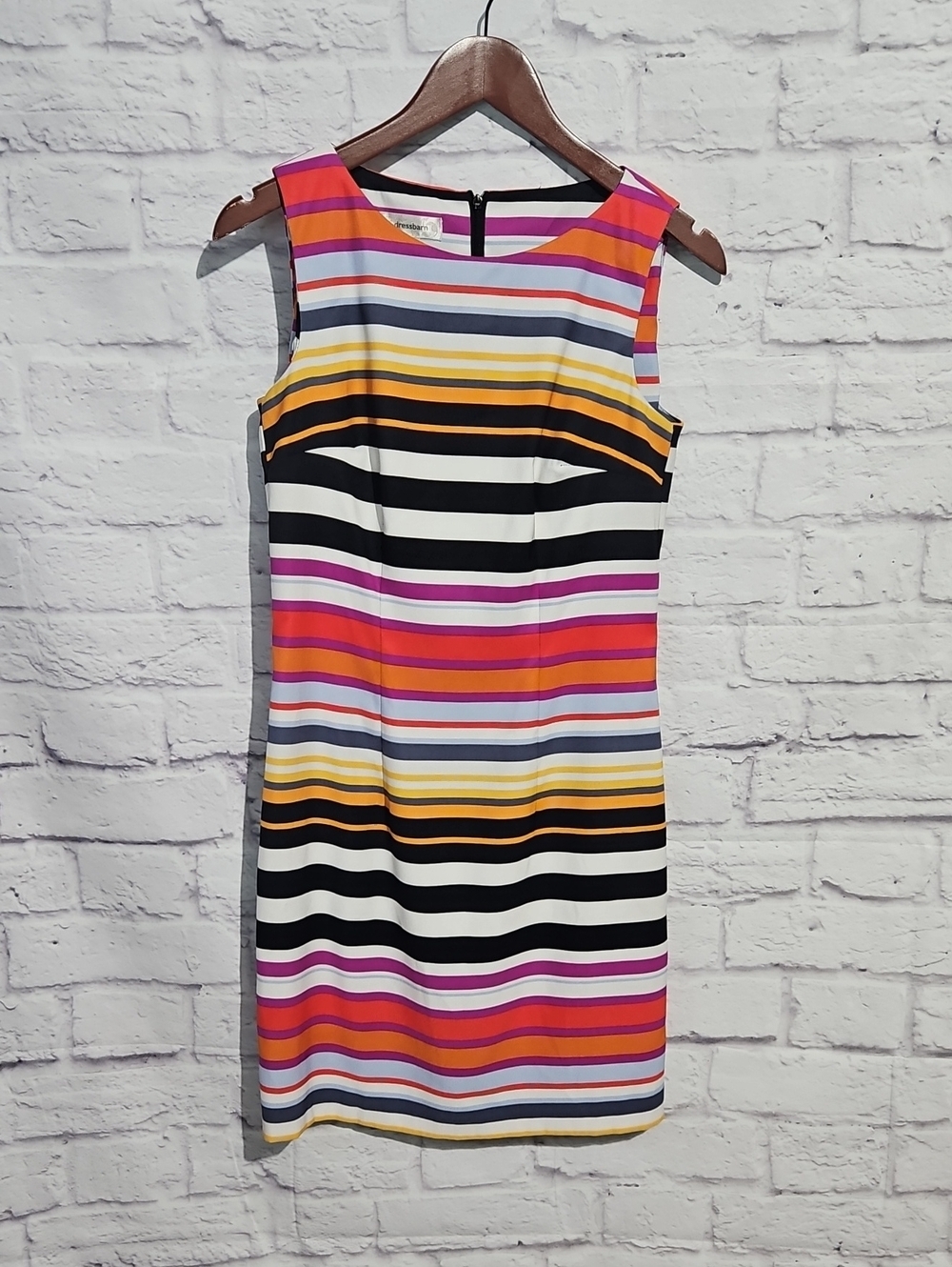 Striped Sleeveless Sheath Dress in Multicolor